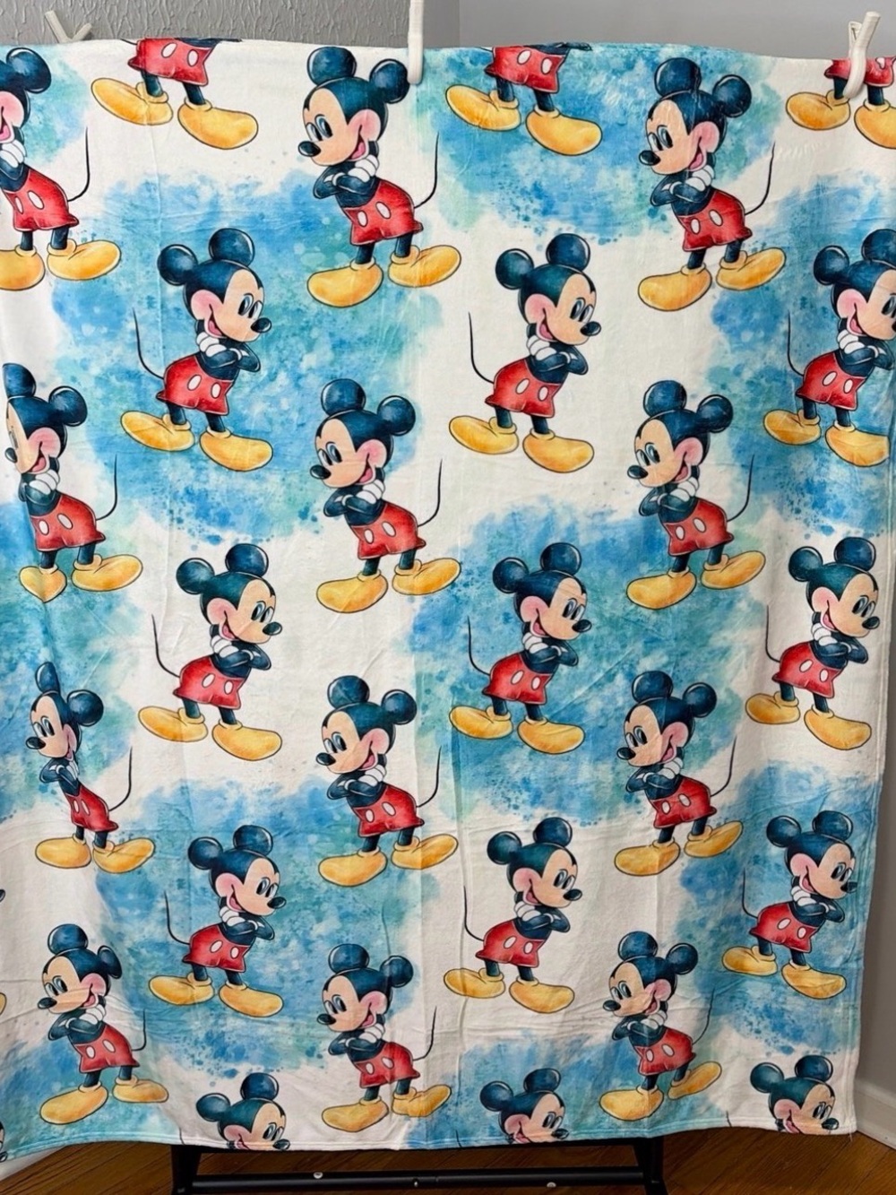 Disney Mickey Mouse Plush Throw Blanket in Red, Blue & Yellow